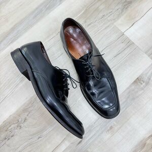 Allen Edmonds Burton Apron Toe Leather Black Tie Laces Men’s Oxford Shoes